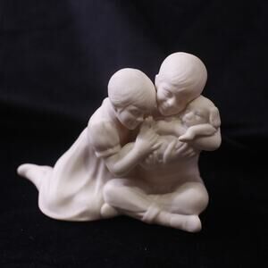 1990s Hansen Classics Kids with Puppy Heads or Tails, Figurine, ~ 250729-WH 1334